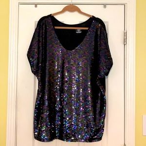 Lane Bryant Sequins Top Size 22/24